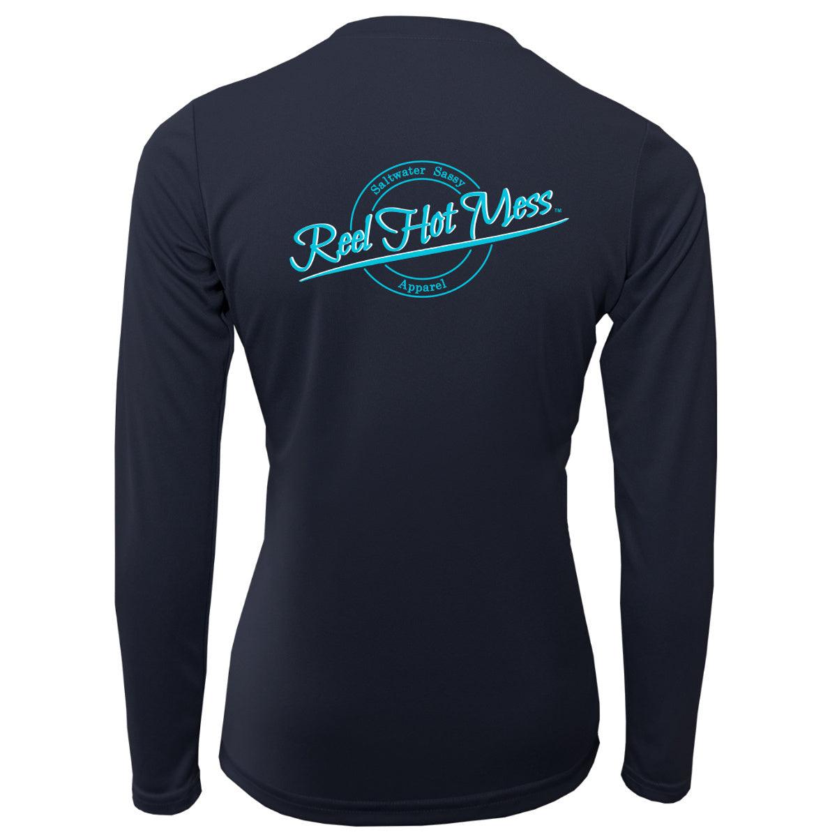 Reel Hot Mess Vneck Long Sleeve - Saltwater Sassy Apparel