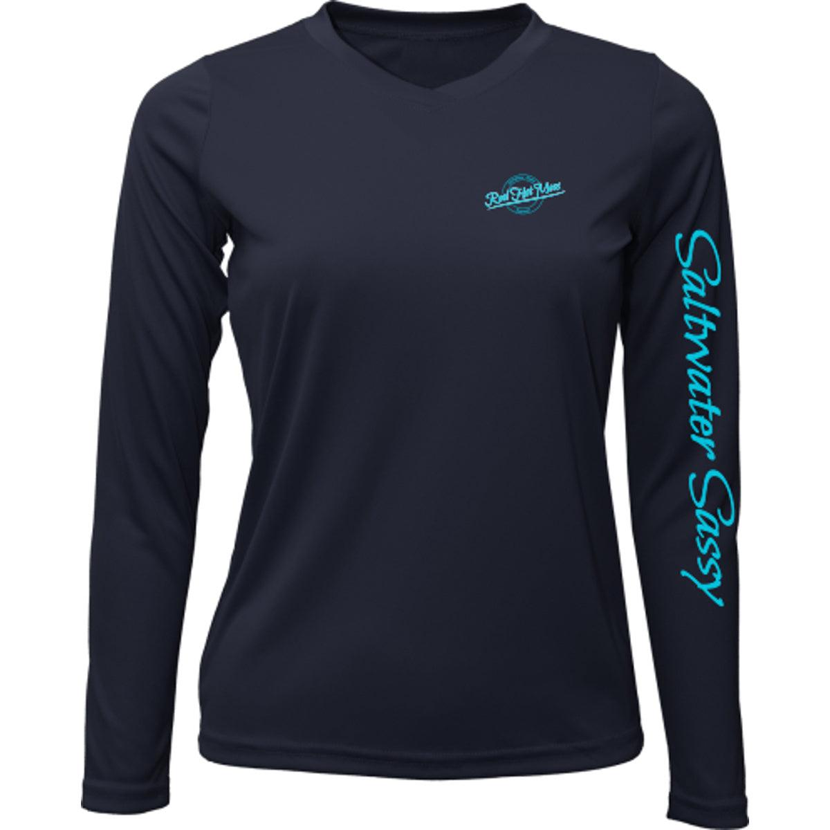 Reel Hot Mess Vneck Long Sleeve - Saltwater Sassy Apparel