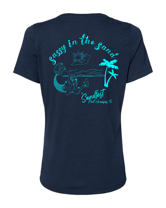 Sassy in the Sand SS Vneck Tee