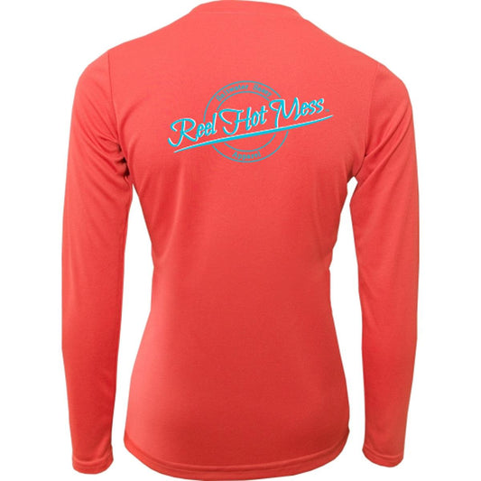 Reel Hot Mess Vneck Long Sleeve - Saltwater Sassy Apparel